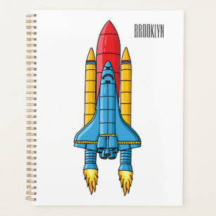 Raketenraumschiff Cartoon-Illustration Planer
