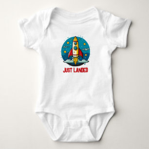 Raketenraumschiff ist gerade gelandet baby strampler