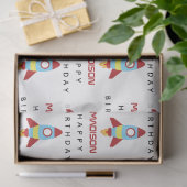 Raketenraumschiff Starter Individuelle Name Geburt Seidenpapier (Geschenk)