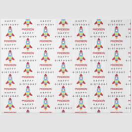 Raketenraumschiff Starter Individuelle Name Geburt Seidenpapier