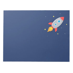 Raketenraumschiff, Weltraum, für Astronauten Notizblock