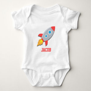 Raketenraumschiff, Weltraum, für kleine Jungen Baby Strampler