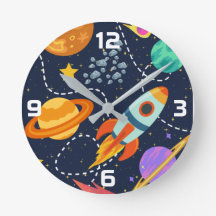 Raketenraumschiff Weltraum Planeten Astronaut Kind