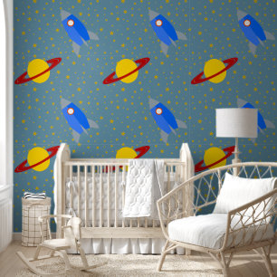 Raketenraumschiff zum Saturn-Design Tapete