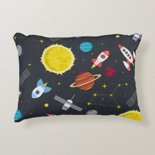 Raketenraumsolarsystem und Planet-Kosmos Dekokissen