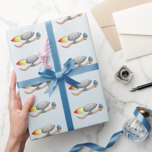 Raketenregenwurm Geschenkpapier (Schenken)