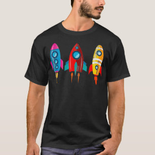 Raketenschiff Astronaut T-Shirt
