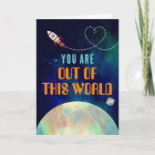 Raketenschiff aus diesem Valentinstag Karte (Vorderseite)