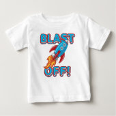 Raketenschiff ausschalten baby t-shirt (Vorderseite)
