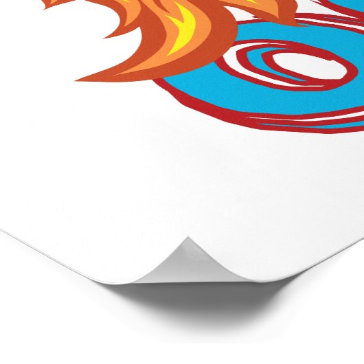 Raketenschiff ausschalten poster (Ecke)