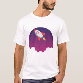 Raketenschiff, das zu den Sternen Mens fliegt T-Shirt