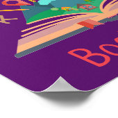 Raketenschiff der Bibliothek Book Lover Poster (Ecke)