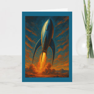 Raketenschiff inspiriert von den 1950er Jahren  Karte