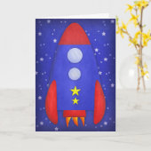 Raketenschiff-Karte Karte (Gelbe Blume)