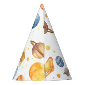 Raketenschiff Planet Weltraum-Thema Custom Birthda Partyhütchen (Rückseite)