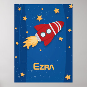 Raketenschiff Poster