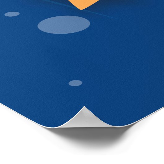 Raketenschiff Poster (Ecke)