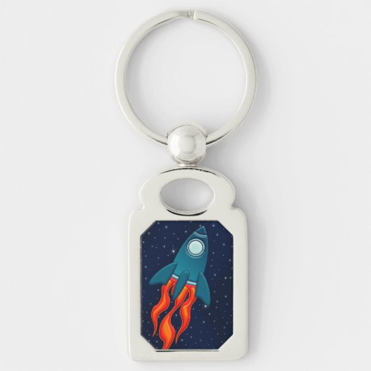 Raketenschiff Schlüsselanhänger (Vorderseite)