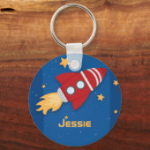 Raketenschiff Schlüsselanhänger (Vorderseite)