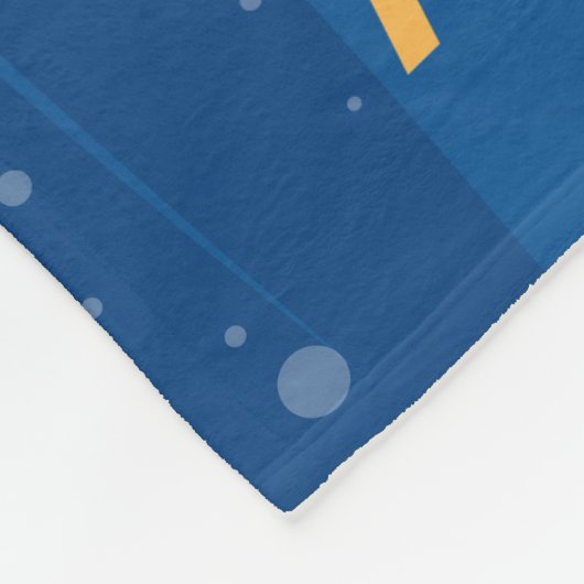 Raketenschiff und Sterne Fleecedecke (Ecke)