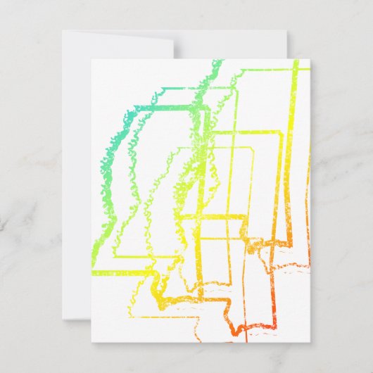 Raketenschweif Einladung (Vorderseite)