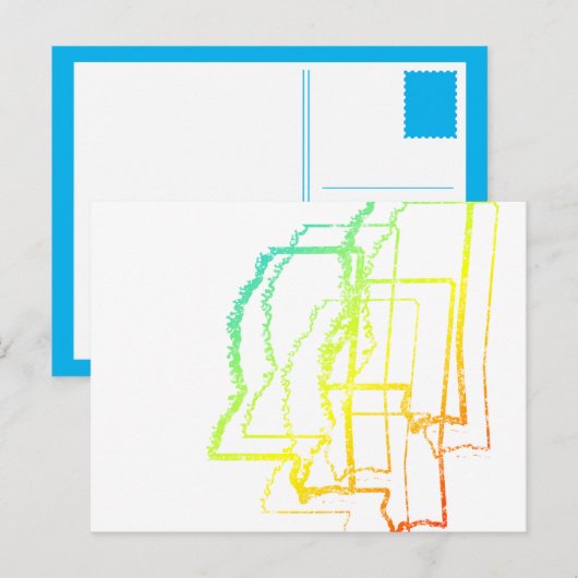 Raketenschweif Postkarte (Vorne/Hinten)