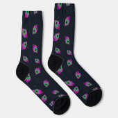 Raketensocken mit grüner und rosa Oberfläche Socken (Rechts)