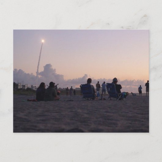 Raketenstart, Capanaveral, Florida Postkarte (Vorderseite)