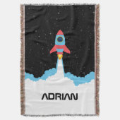 Raketenstart im Weltraum-Individuelle Name Decke (Vorderseite Vertikal)