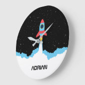 Raketenstart im Weltraum-Individuelle Name  Große Wanduhr (Winkel)
