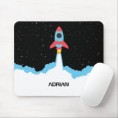 Raketenstart im Weltraum-Individuelle Name Mousepad (Mit Mouse)