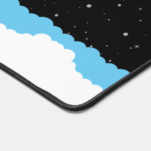 Raketenstart im Weltraum-Individuelle Name Schreibtischunterlage (Ecke)