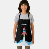 Raketenstart in Weltraumkindern Schürze (Insitu)
