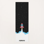 Raketenstart in Weltraumkindern Yogamatte (Vorderseite)