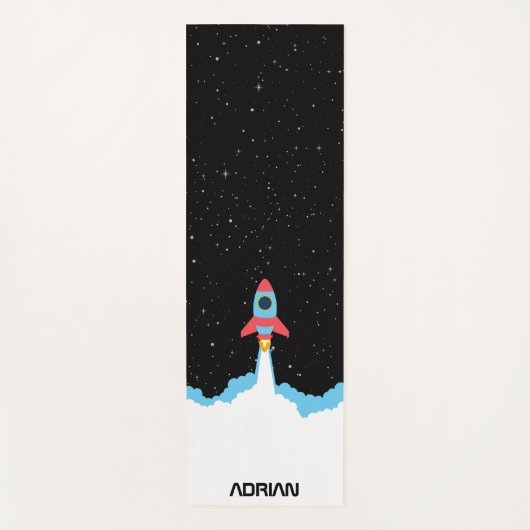 Raketenstart in Weltraumkindern Yogamatte (Vorderseite)