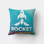 Raketenstart mit dynamischem Text Kissen (Rückseite)