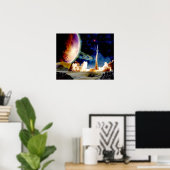 Raketenstart Poster (Heimbüro)