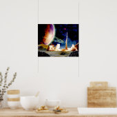 Raketenstart Poster (Küche)