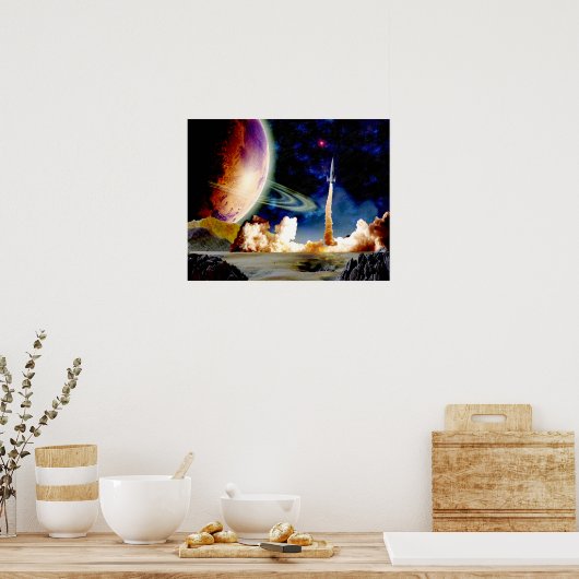 Raketenstart Poster (Küche)