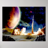 Raketenstart Poster (Vorne)