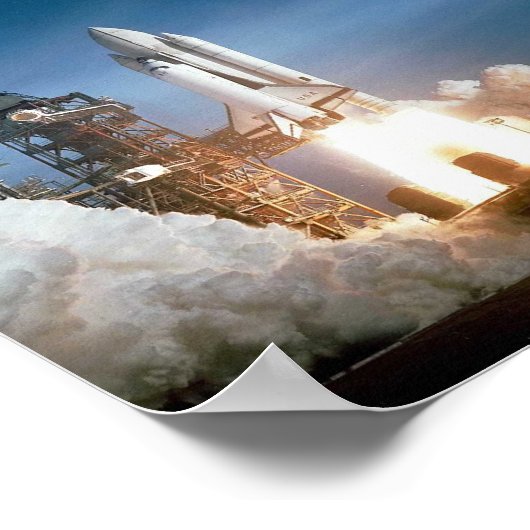 Raketenstart Poster (Ecke)