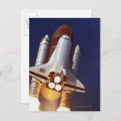 Raketenstart Postkarte (Vorne/Hinten)