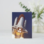 Raketenstart Postkarte (Stehend Vorderseite)