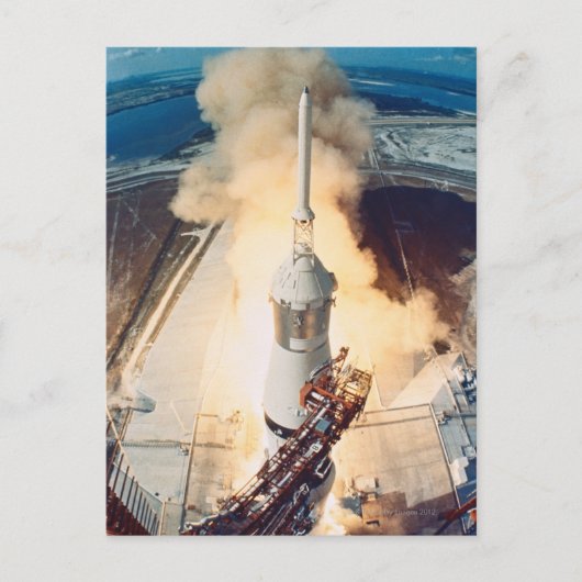 Raketenstart Postkarte (Vorderseite)