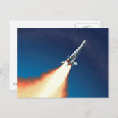 Raketenstart Postkarte (Vorne/Hinten)