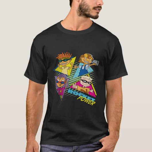Raketentrick-Power 90er T-Shirt (Vorderseite)