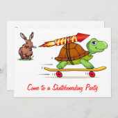 Raketentriebene Tortoise und Hare Einladung (Vorne/Hinten)