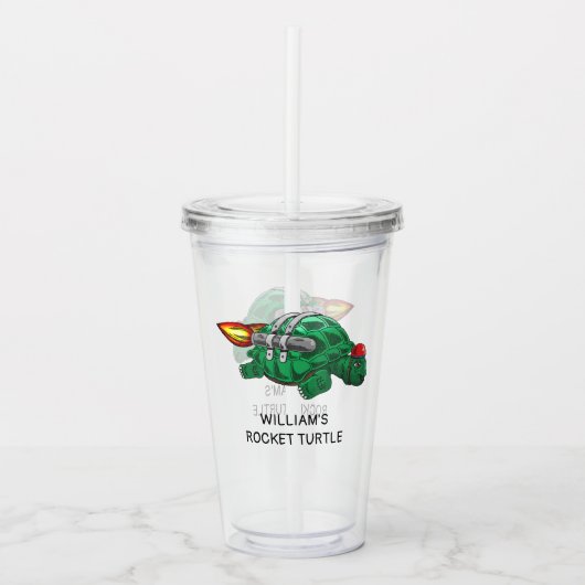 Raketenturve Acryltrinkbecher (Vorderseite)
