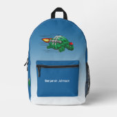 Raketenturve Bedruckter Rucksack (Vorderseite)