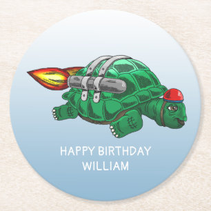 Raketenturve Runder Pappuntersetzer